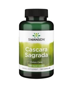Swanson - Kascara sagrada 450 mg + 100 kapslar
