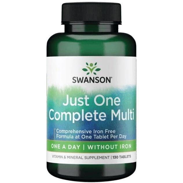 Swanson - Komplett multivitamin utan järn + 130 tabletter