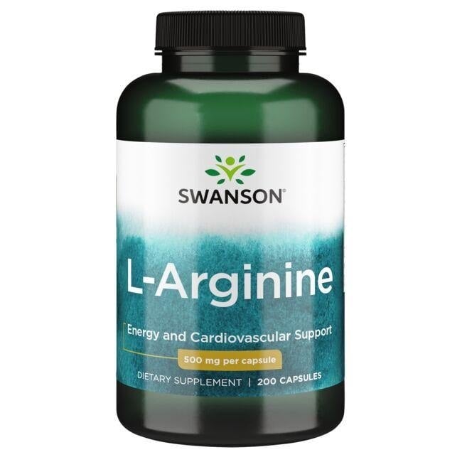 Swanson - L-arginin 500 mg + 200 kapslar