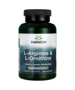 Swanson - L-arginin och L-ornitin + 100 kapslar