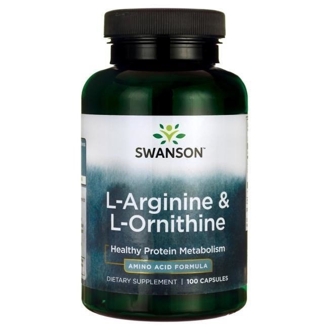 Swanson - L-arginin och L-ornitin + 100 kapslar