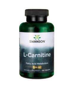 Swanson - L-karnitin 500 mg + 100 tabletter