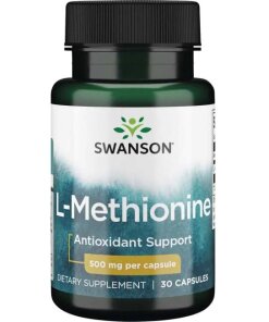 Swanson - L-metionin 500 mg + 30 kapslar