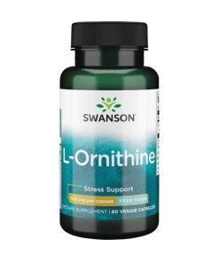 Swanson - L-ornitin 500 mg + 60 veganska kapslar