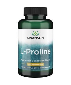 Swanson - L-prolin 500 mg + 100 kapslar