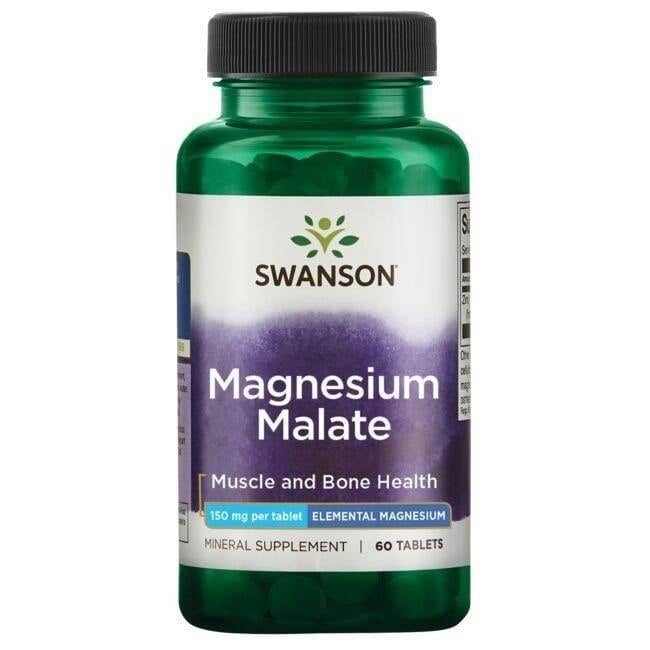 Swanson - Magnesium malat 150 mg elementalt magnesium + 60 tabletter