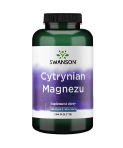 Swanson - Magnesiumcitrat av hög styrka 225 mg per tablett