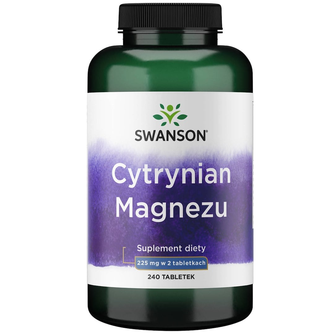 Swanson - Magnesiumcitrat av hög styrka 225 mg per tablett