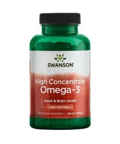 Swanson - Omega-3 i hög koncentration + 120 mjuka gelkapslar