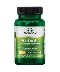 Swanson - Probiotika med matsmältningsenzymer + 60 Vcaps