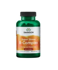 Swanson - Super Stress B-komplex med C-vitamin + 100 kapslar