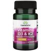 Swanson - Vitamin D3 2000 IE + K2 75 µg + 60 kapslar