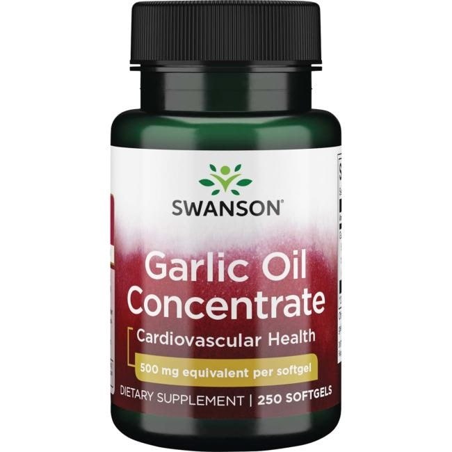 Swanson - Vitlöksolja-koncentrat 500 mg + 250 gelkapslar