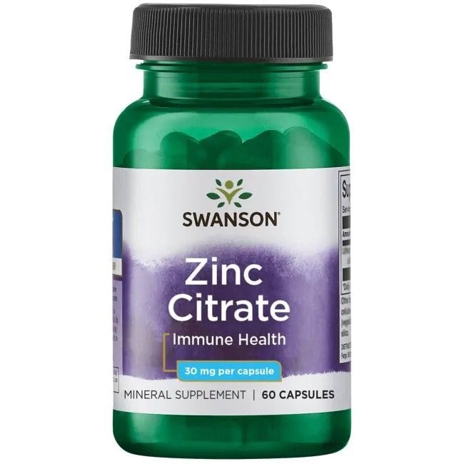 Swanson - Zinkcitrat 30 mg + 60 kapslar