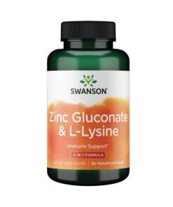 Swanson - Zinkglukonat och L-lysin + 90 Vcaps