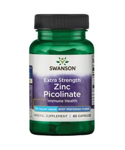 Swanson - Zinkpicolinat Body Preferred Form Extra Strength + 50 mg - 60 kapslar
