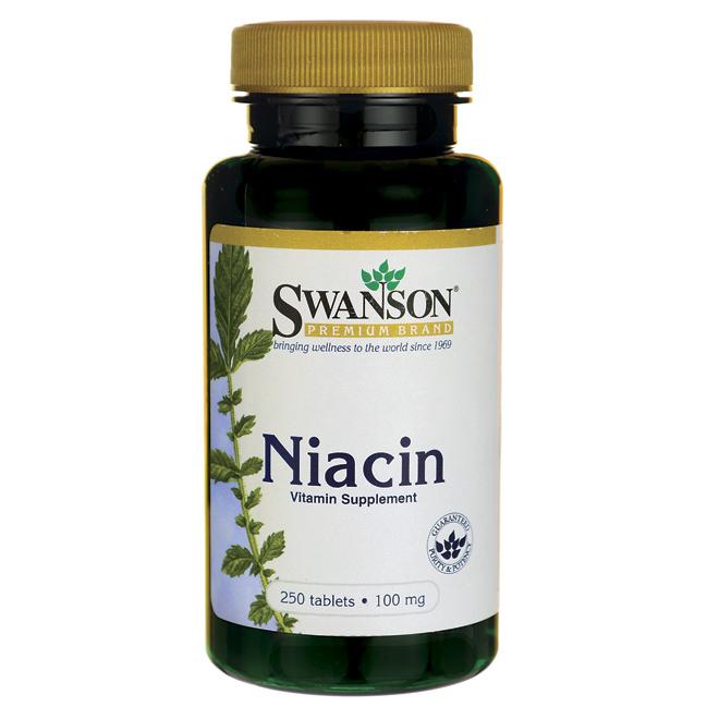 Swanson - niacin 100 mg + 250 tabletter