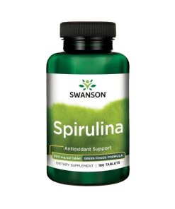 Swanson - spirulina 500 mg + 180 tabletter