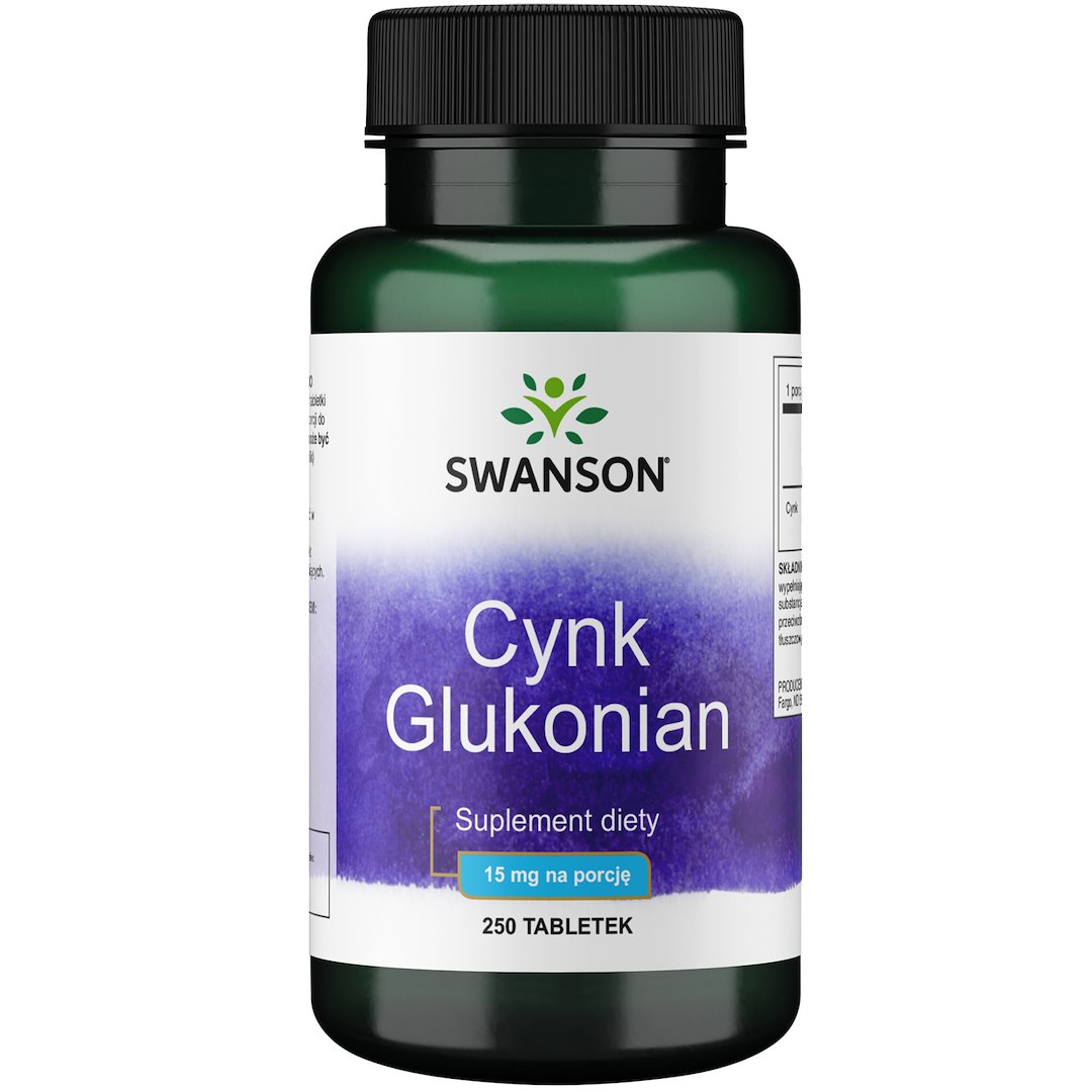 Swanson - zinkglukonat 30 mg + 250 tabletter