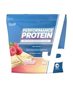 Trained by JP - Performance Protein vit choklad hallonsmak + 2000g