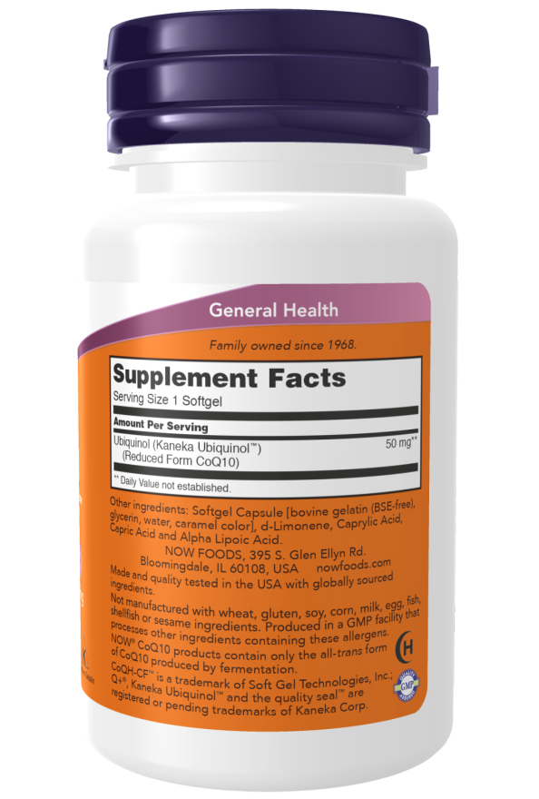 NU Foods - Ubiquinol CoQH-CF, 60 zachte capsules - Afbeelding 2