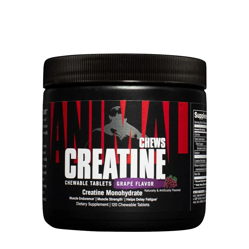 Universal Nutrition - Animal Kreatin-tuggtabletter Vindruvesmak + 120 st