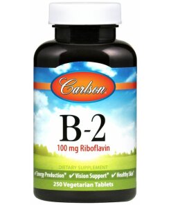 Vitamin B2 - Riboflavin 100 mg + 100 vegetariska tabletter