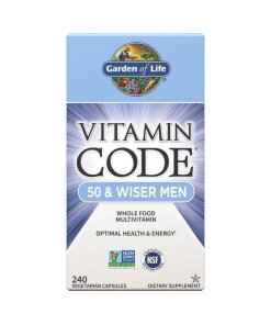Vitamin Code 50 & Wiser Men – Multivitamin för män 50+ – 240 vcaps