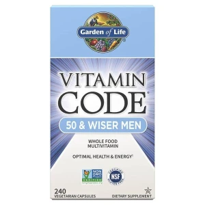 Vitamin Code 50 & Wiser Men – Multivitamin för män 50+ – 240 vcaps