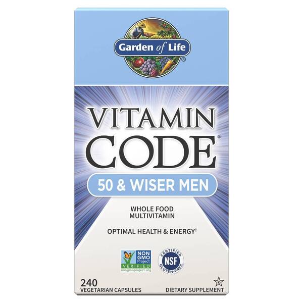 Vitamin Code 50 & Wiser Men – Multivitamin för män 50+ – 240 vcaps