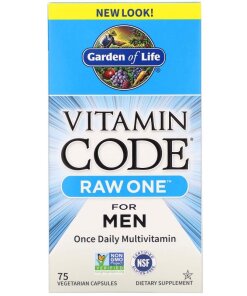 Vitamin Code RAW ONE for Men – Multivitamin för män – 75 vcaps