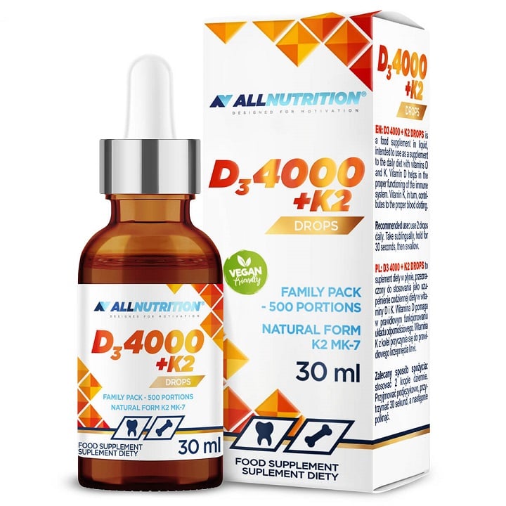 Vitamin - D3 4000 + K2 Droppar + 30 ml
