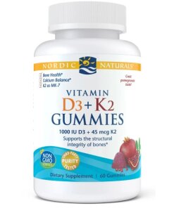 Vitamin D3+K2 Gummies med Granatäpple – 60 tuggtabletter